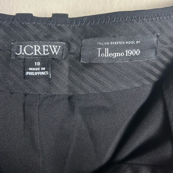 J Crew Black Portia pant in Italian bi-stretch wool blend| size 10 - Picture 7 of 9